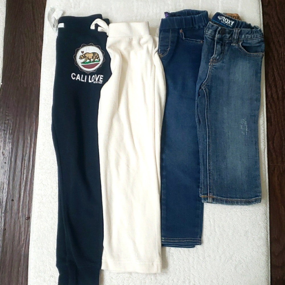 Lot of girls sz 5 Roxy, Levi's, jeans & sweats